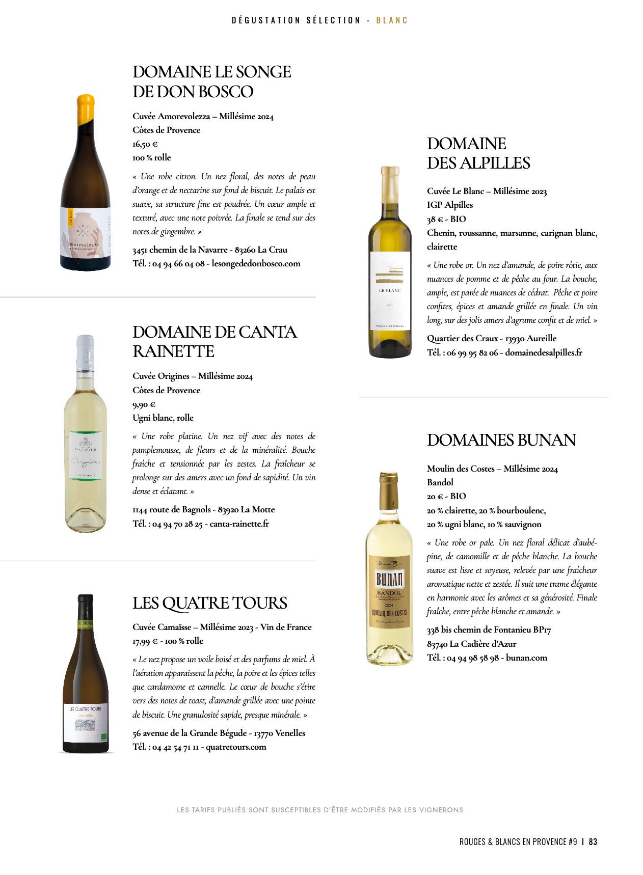 Rouges et blancs en Provence